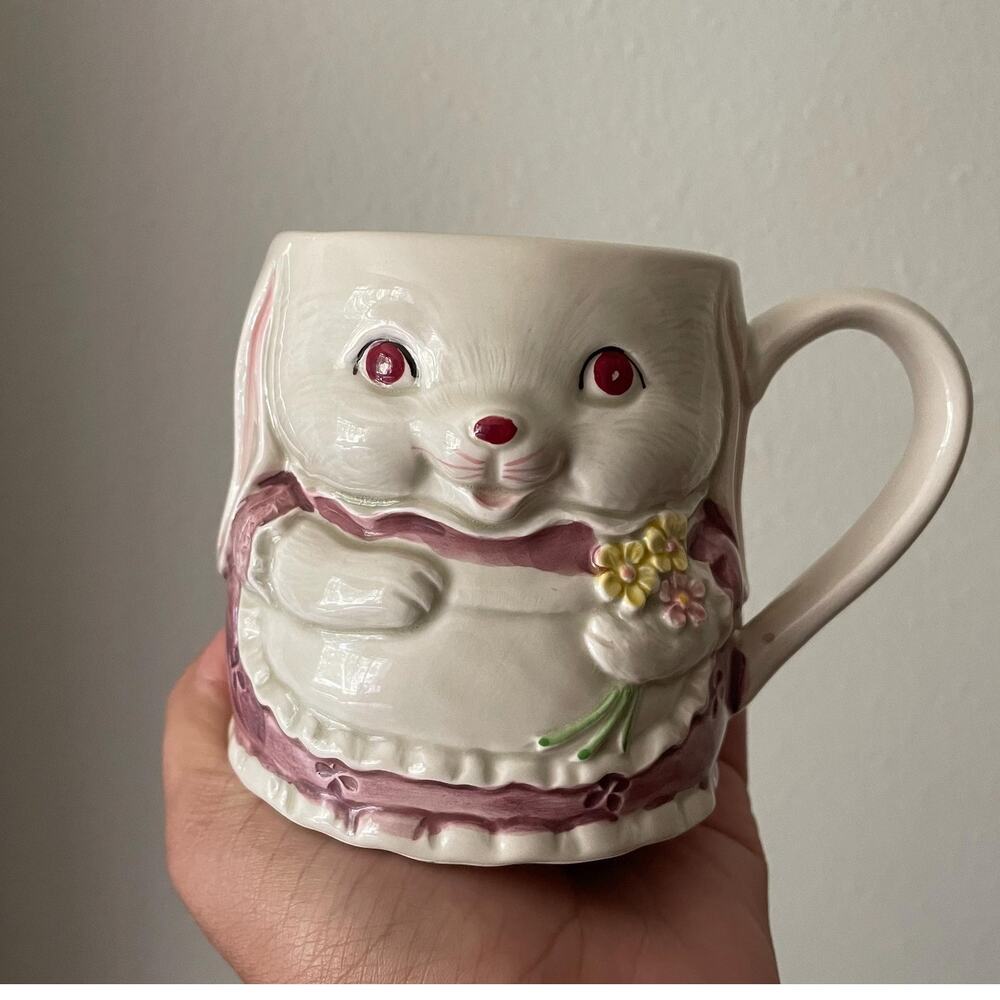 Otagiri Japanese Bunny Vintage Mug Cottagecore Coquette